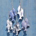 Fashion Cotton Striped Nautical Seaside Fish Cloth Ornaments Home Door Hanging Attractive Decoration