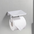 Modern Bathroom Hardware Set White Paper Mobile Phone Holder Antique Roll Holder with Shelf for Toilet Paper Wall Mount