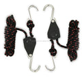 Yonk Ratchet Rope  1/4" X 10ft Tie Down Straps Heavy Duty Adjustable Pulley Rope Clip Hanger for Kayak Canoe