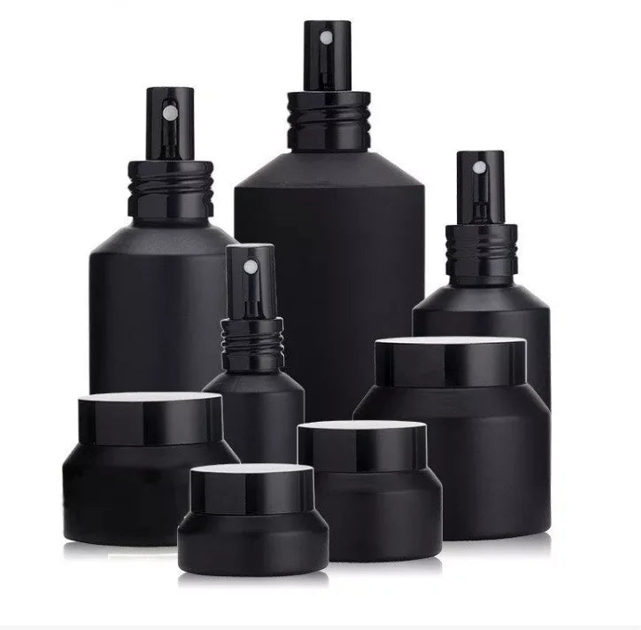 15ML 30ML 60ML 100ML 120ml 200ML Glass Matte Black Frosted Essential Oil Dropper Bottle Original Essence Cosmetic Package Bottle