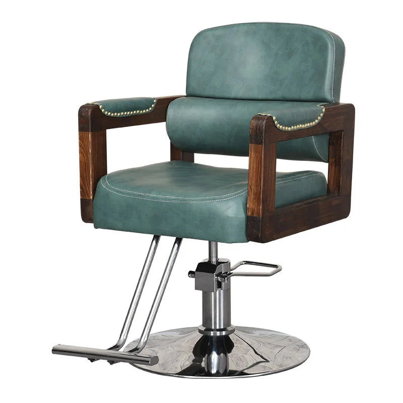 Adjustable Retro Color Metal Barber Shop Spa Hair Salon Chair for Women General Use Salon Furniture and Waiting Chair