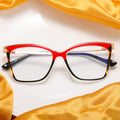 DOISYER Hot Selling Design Women Cat Eye TR90 Optical Anti-Blue Light Glasses Metal Frame Fashion Solid Colorful Custom Logo