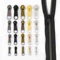 Meetee KY378 3# 5# 8# 10# Garment Accessories Handbag Luggage Single Double Alloy Zipper Pulls for Nylon Zipper Sliders