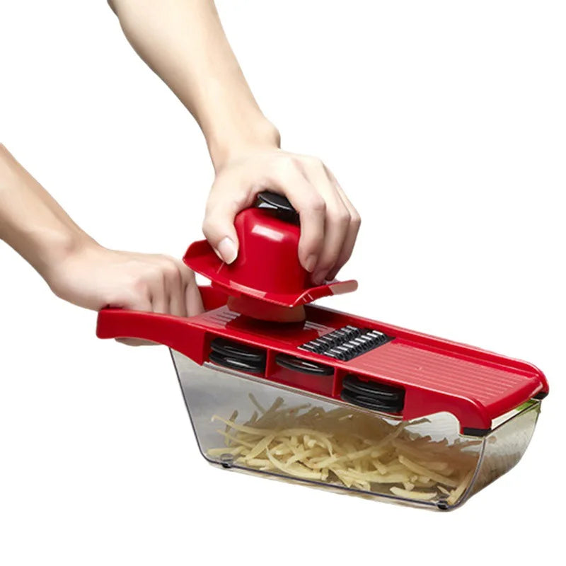 Kitchen Food Grade ABS Red Dual-purpose Online Vegetable Cutter Slicer Cutter Tool Set