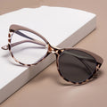 Women Eyewear Vintage Anti Blue Light Blocking Metal Photogrey Anti Reflection Optical Frame Glasses