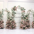 GNW Wedding Supplier Artificial Pink Rose Canopy Arch Square Round Arch Stage for Wedding Decorations