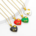 JUSNOVA 2025 Trendy Women's Stainless Steel 316L Love Heart Necklace Zircon Choker for Festival Party Gift Jewelry