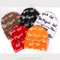 Unisex Custom Knitted Winter Jacquard Beanie Hats 100% Acrylic All 3D Embroidered Letter Pattern Cuffed Beanie Design Adult Size
