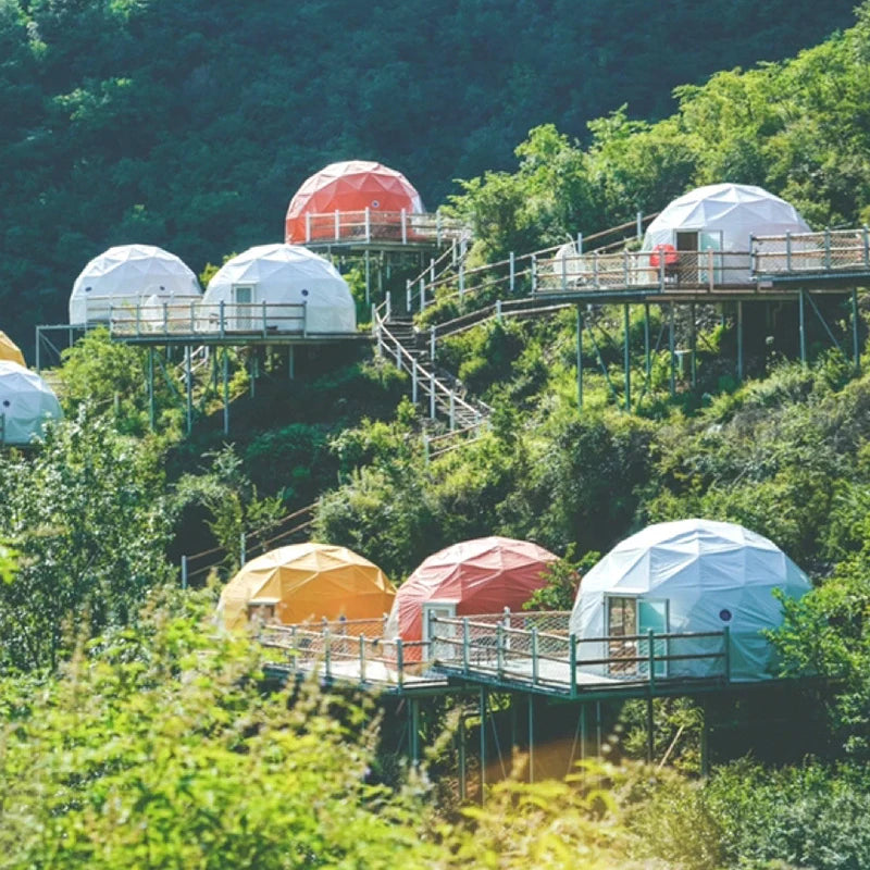 Forest Half Sphere Dome Pvc Geodesic Tents for Glamping House