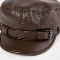 R052 Cowhideskin Genuine Leather Hats Visor Cap Men Women Youth Natural Hats Male Bucket Cap