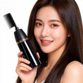 Empty Custom Logo Salon Packaging Hair Dye Comb 200ml Black Empty Hair Shampoo Bottle With Brush