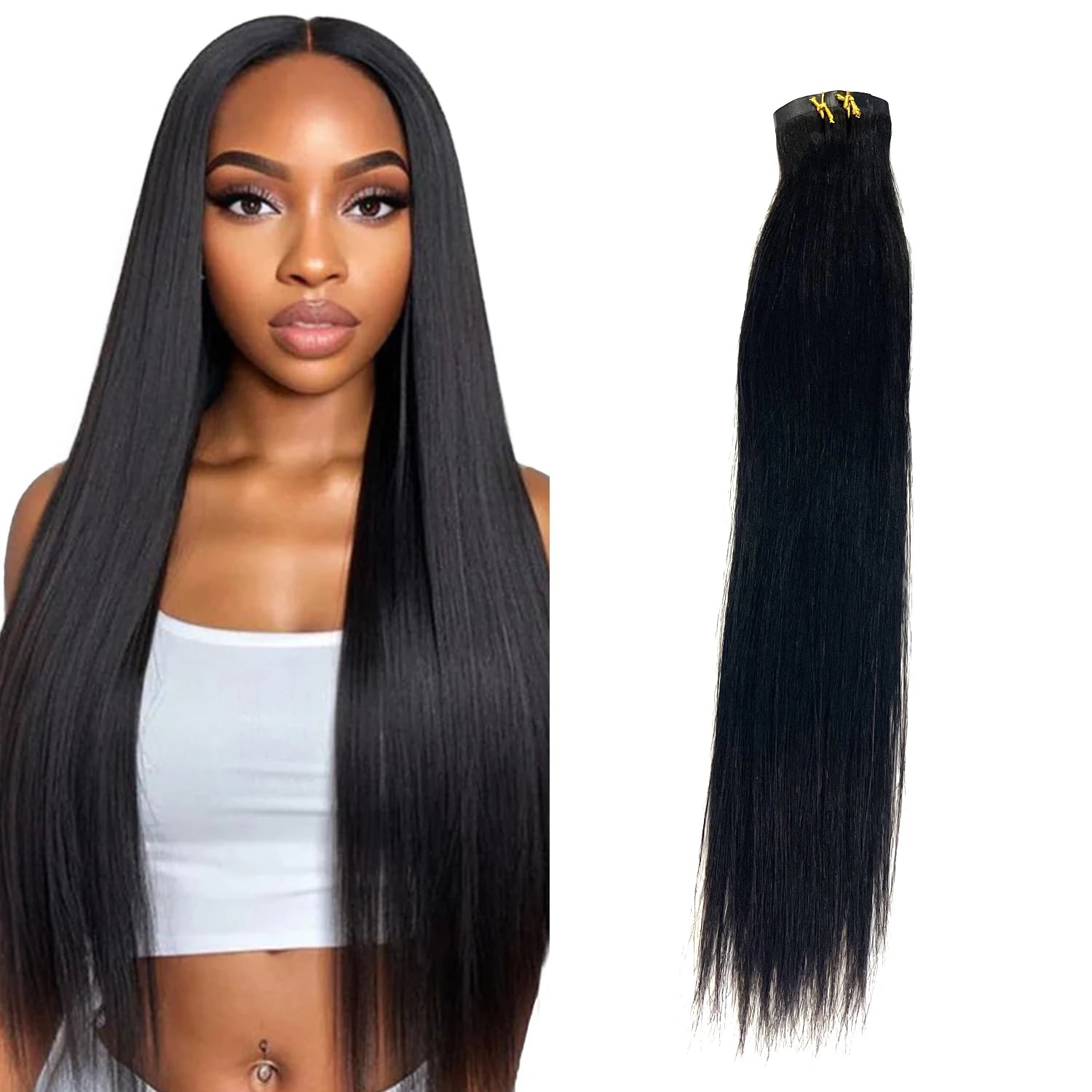Wholesale Raw Indian Clips in Best Quality Human Hair Vendor Easy to Wear Pu Seamless Clip in Hair Extensions Natural Color