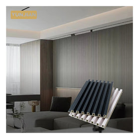 Fluted Flexible WPC Wall Panel 150*10 mm Great Wall Veneer Waterproof Fireproof Anti-scratch 3D Panels Environment Friendly 5