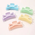 Korean Women's Macaron Jumbo Hair Claw Clip Frosted Claw Clips for Thick Hair Matte Solid Color Monster Bow Hair Claws
