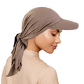 Women's Spring Summer Ethnic Baseball Cap Adjustable Brim Headscarf Strap Sports Sun Hat Fashionable Bandana Sports Caps