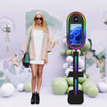 15.6 Inch Touch Screen Oval Mirror Photobooth RGB Light Frame Vintage Selfie Magic Mirror Photo Booth Machine for Events