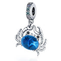 Factory Price Copper Blue Zircon Stone Crab Beads Fit Original Brand Charms Bracelet for Jewelry Women Making 2022