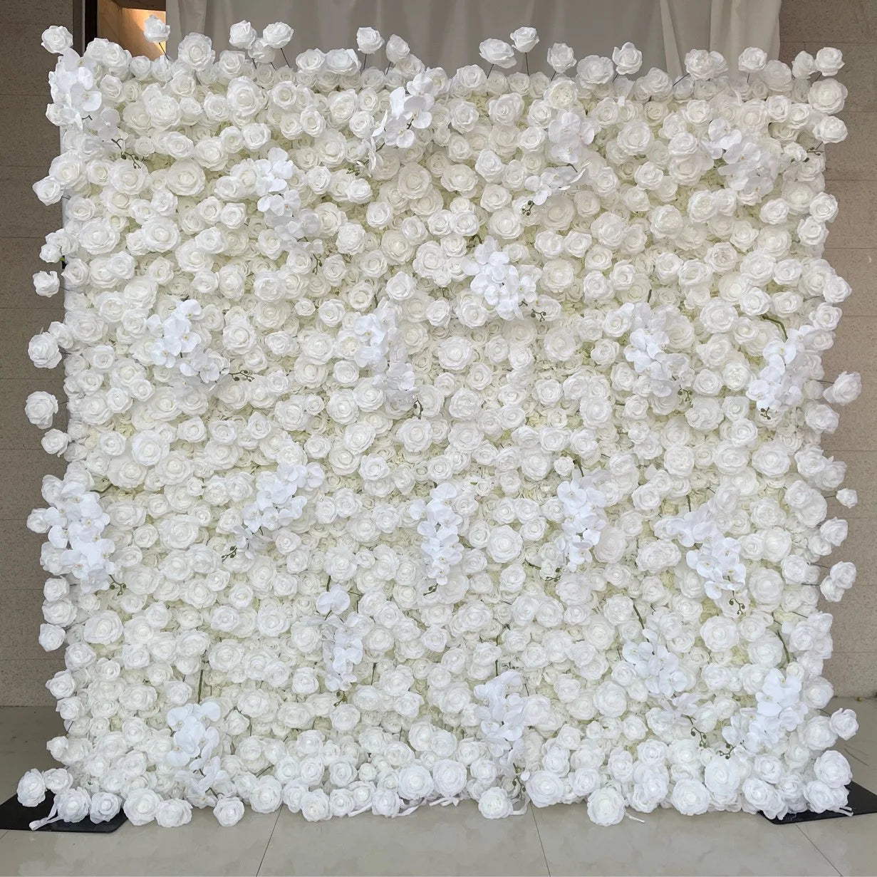 Y-F002 Wholesale Roll up Cloth 8ft X 8ft Flower Wall Backdrop Flower Wall Panel for Wedding Event Decoration