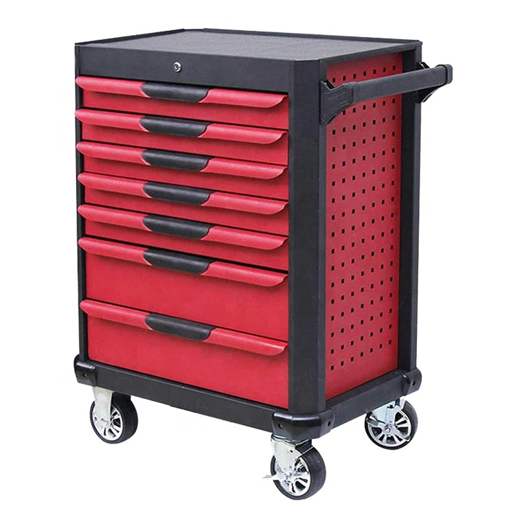 7 Drawers Garage Tools Storage Combination Rolling Box Cabinet Multipurpose Garage Tool Cabinet Workshop Tool Cabinet Garage