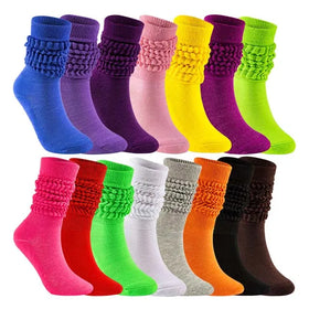 Wholesale Long Knee High Slouchy Socks Thick Winter Slouch Socks for Women Christmas