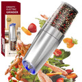 New Kitchen Gadget Stainless Steel Battery Operated Metal Electric Salt Pepper Grinder for Home Restaurant