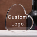 MH-zz093  Customized logo Heart Shape Glass Paperweight Crystal Paperweight