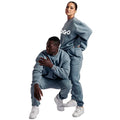 Unisex Customizable Crewneck Sweatsuit with Sweatshirt Pant Plus Size Clothing From China Featuring Private Logo Label Tag