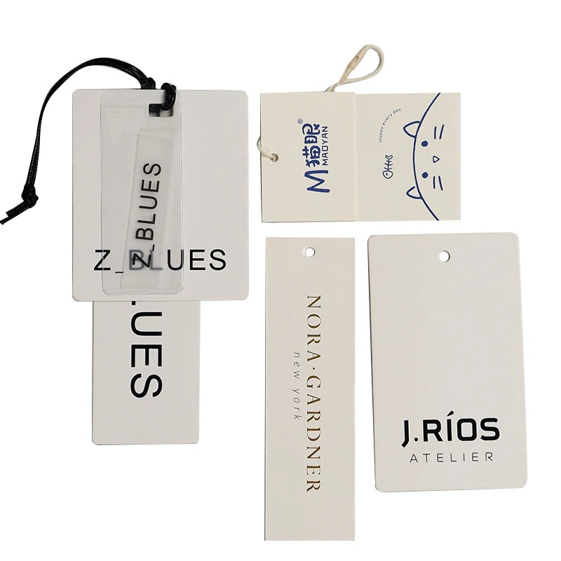Free Sample Hang Tags Recycled Paper Label Tags Custom Clothing Stamping Logo Tags for Clothing