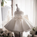Pearl Neck Children Elegant Birthday Party Prom Gown Kids Outfit Girls Wedding Dress