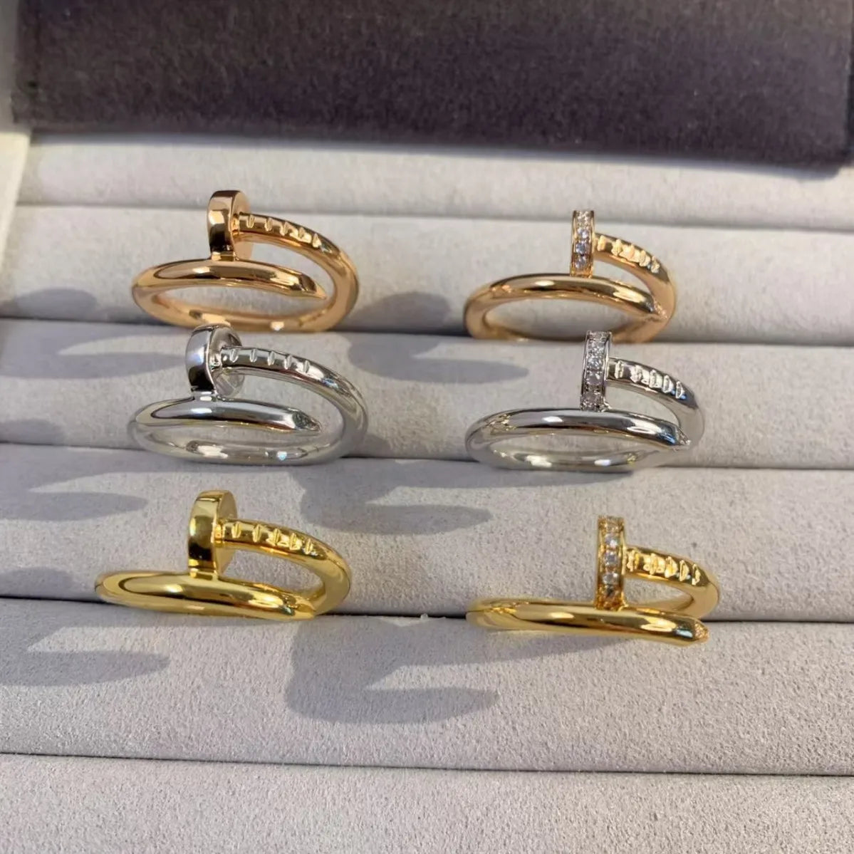 Resoul Golden Nail Open Ring Minimalist Geometric Style Euro-American Affordable Luxury Wholesale Ring MegaBDM