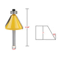 30 Degree Chamfer Bevel Edging Router Bit 1/4inch Shank Woodwork Cutter