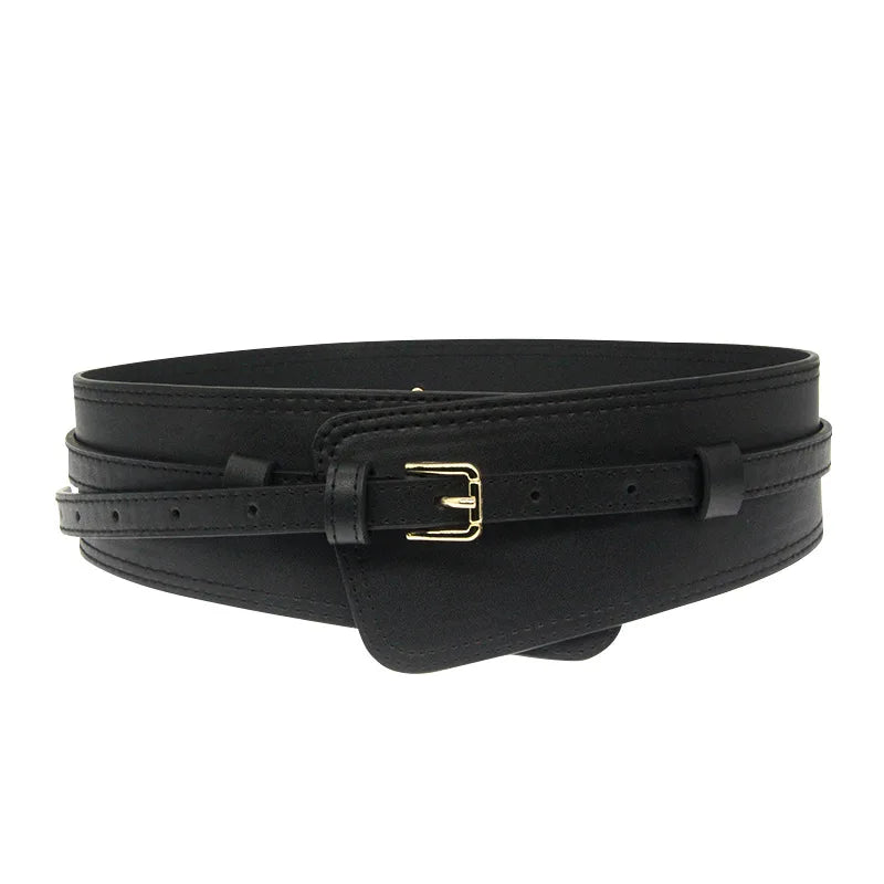 Brown Womens Wide Elastic Waist Belt for Dress Ladies Stretch Cinch Belt for Girls