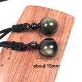 Wholesale Natural Gold Obsidian Crystal Mini Sphere Pendant Beed Pendants Necklace for Healing