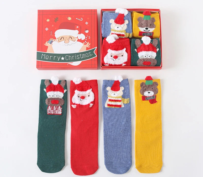 New Design Christmas Socks Novelty Colorful Funny Holiday Xmas Women's Crew  Christmas Socks