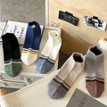Summer Wholesale Custom Design Socks Men's Low Cut Short Cotton Color Blocking Sports Running Boat Socks