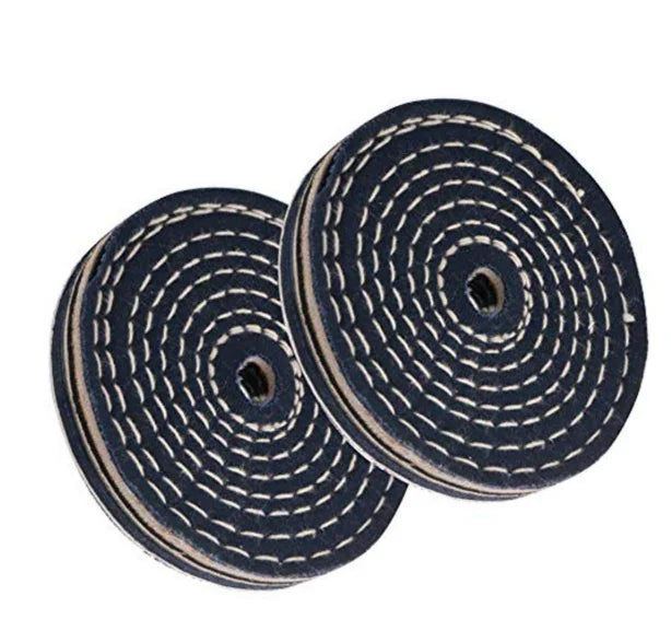 3Inch Denim Abrasive Buffing Wheels with 3/8Inch Arbor Hole Cloth Finishing Mop Polishing Wheel for Wood Metal Plastic Grinding