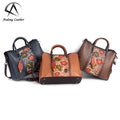 Andong Leather New Korea Style Top-Handle Bag for Women Genuine Cow Leather Simple All-match Large Capacity Crossbody Bag