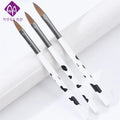 3pcs Pointed Acrylic Nail Brush Set for Precise 3D Sculpture & Flower Design Wooden Handle Painting Pens for Nails Wholesale
