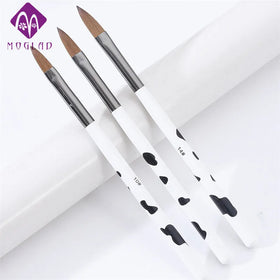3pcs Pointed Acrylic Nail Brush Set for Precise 3D Sculpture & Flower Design Wooden Handle Painting Pens for Nails Wholesale