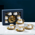 2023 New Arrival Antique Vintage Turkish Porcelain Coffee Cup Set With Saucer Luxury Espresso & Tea Cup Gift Set Wholesale