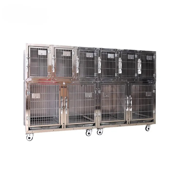 USMILEPET Wholesale Price Customized Stainless Steel Veterinary Cage for Dogs Solid Pattern Pet Hospital Use
