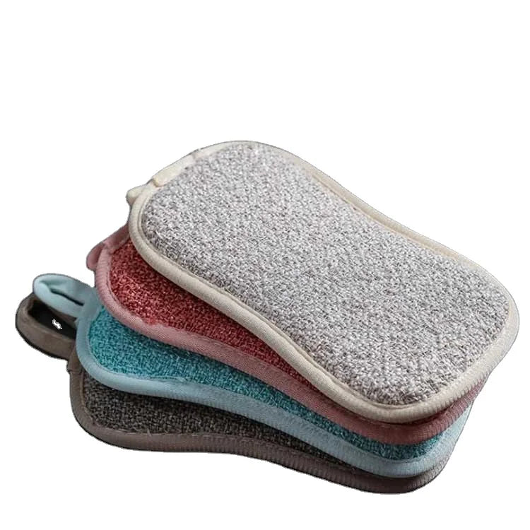 Cheap Scouring Pad Double Side Kitchen Microfiber Sponge Kitchen Washable Cleaning Dishwashing Sponge