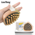 Eco Bath Heart Shape Schima Superba Wood Hand Brush Reduces the Appearance of Cellulite Dry Massage Body Brush