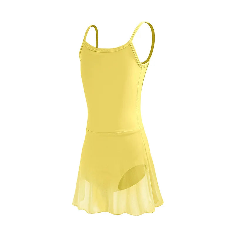Girls Toddler Ballet Dress Camisole Leotards With Skirts