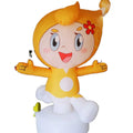 Custom Inflatable Cartoon Mascot Yellow Girl Mascot Cartoon Character Costume