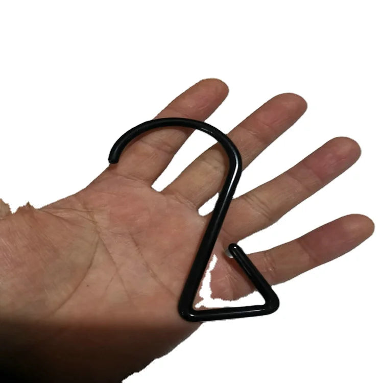 Black Coated S Hook with Plain Finish