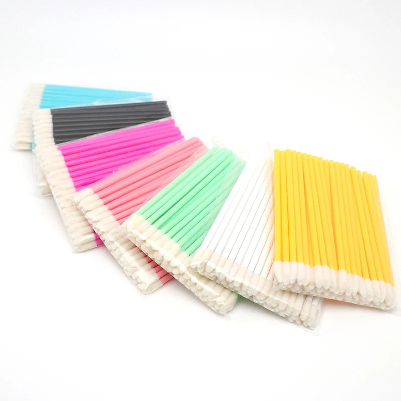 Yucagci Handheld Eyelash Cleaning Brush Synthetic Nylon Wool Tip Super Soft Eco-Friendly Disposable Mascara Brush for Eyelashes MegaBDM
