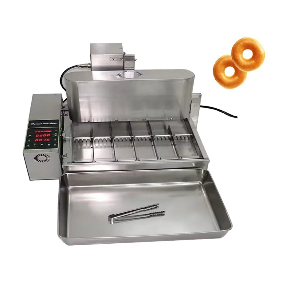 6 Oil tank Donut Making 4 or 6 Rows Mochi Donut Doughnut Making Machine
