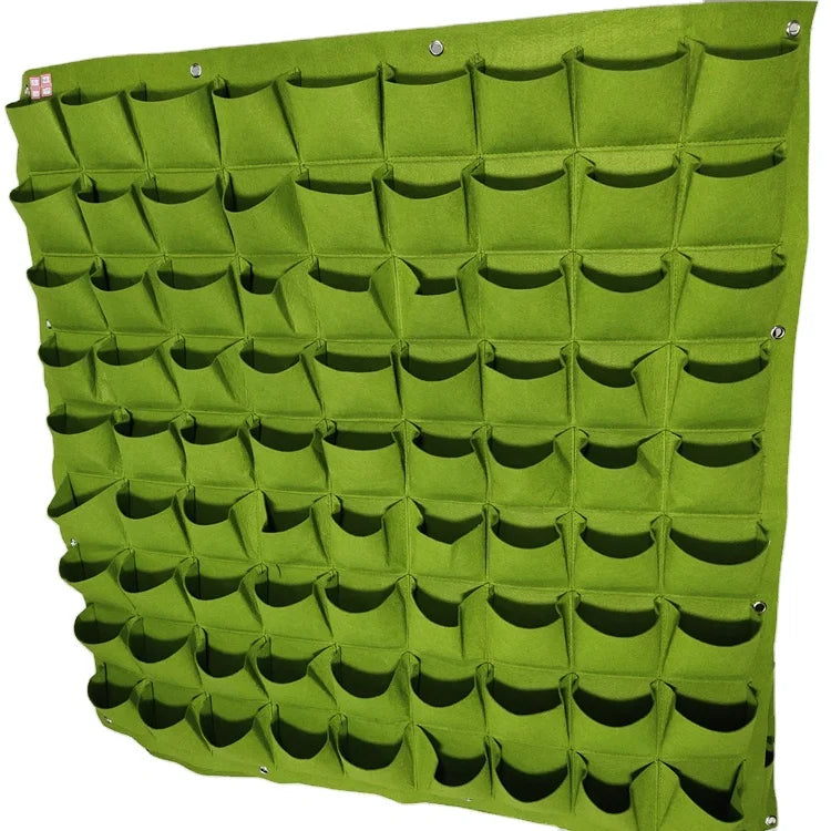 Vertical Wall Garden Planter Pocket Wall Mount Living Plant Growing Bag Felt Modern Home Outdoor Decor