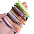10pcs/bag Factory Custom Bulk Shad Artificial Worm T Tail Fishing Lure Swim Plastics Soft Baits
